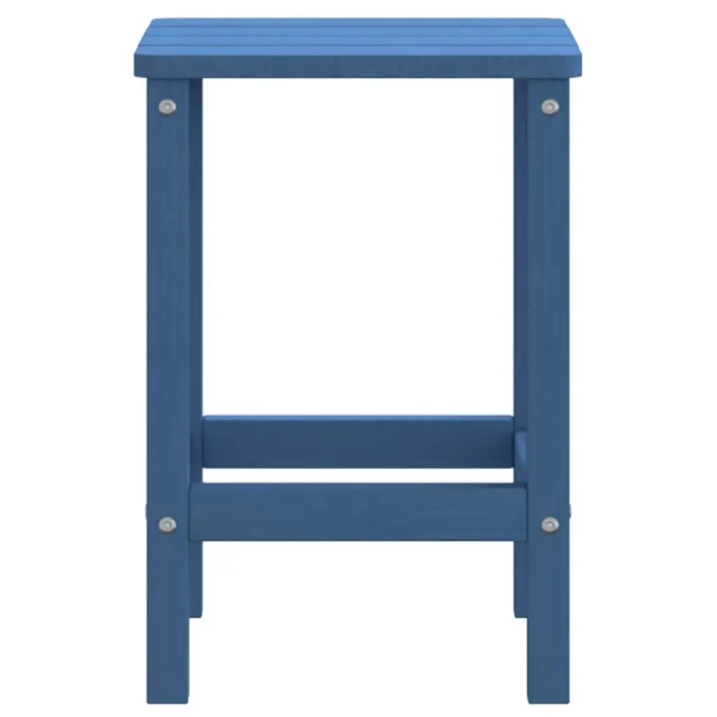 Garden Adirondack Table Aqua Blue 38x38x46 cm HDPE 318644