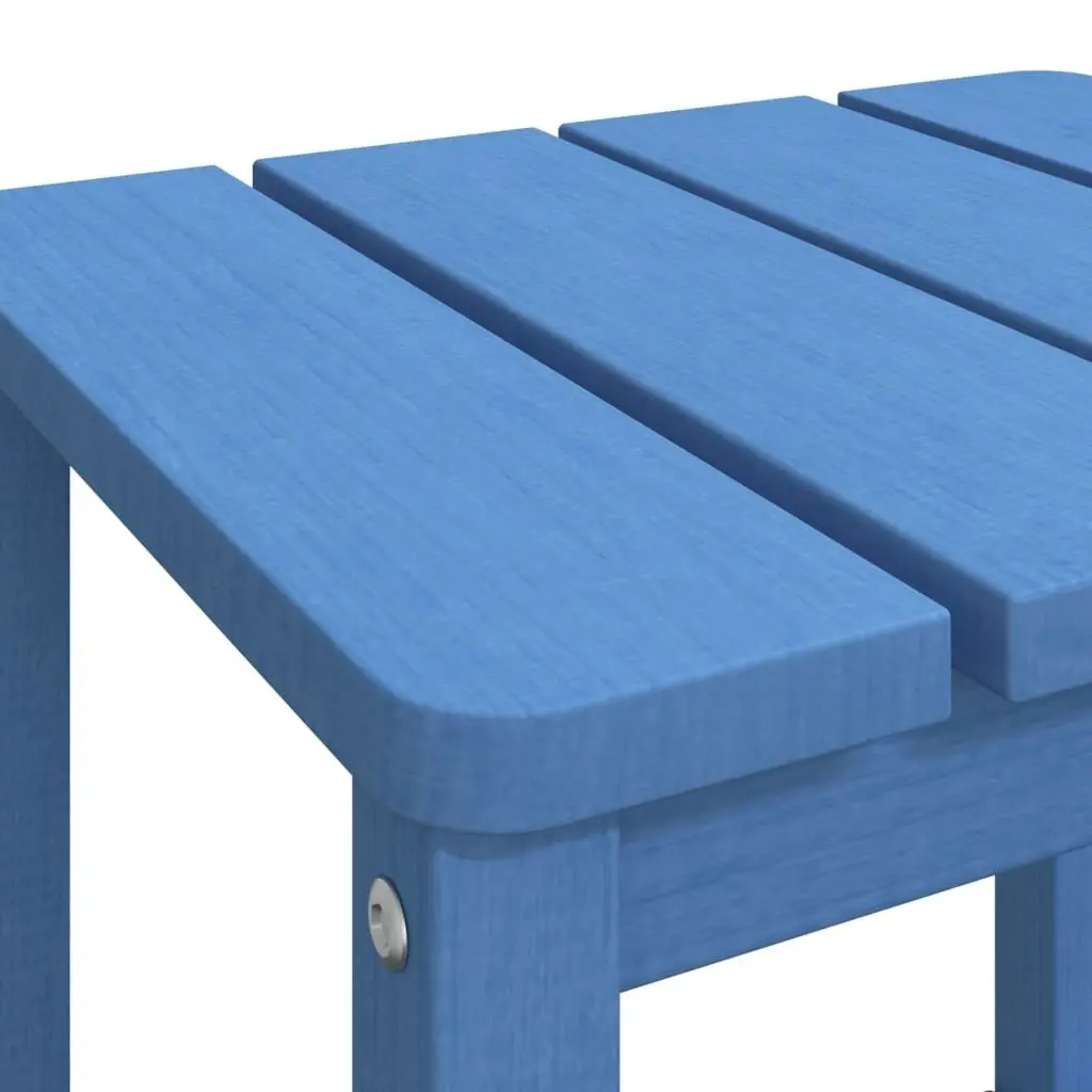 Garden Adirondack Table Aqua Blue 38x38x46 cm HDPE 318644