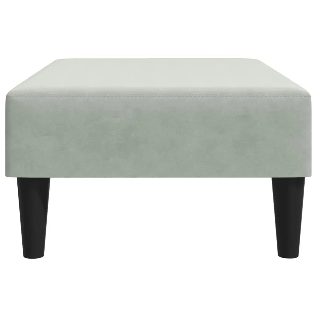 Footstool Light Grey 77x55x31 cm Velvet 379557