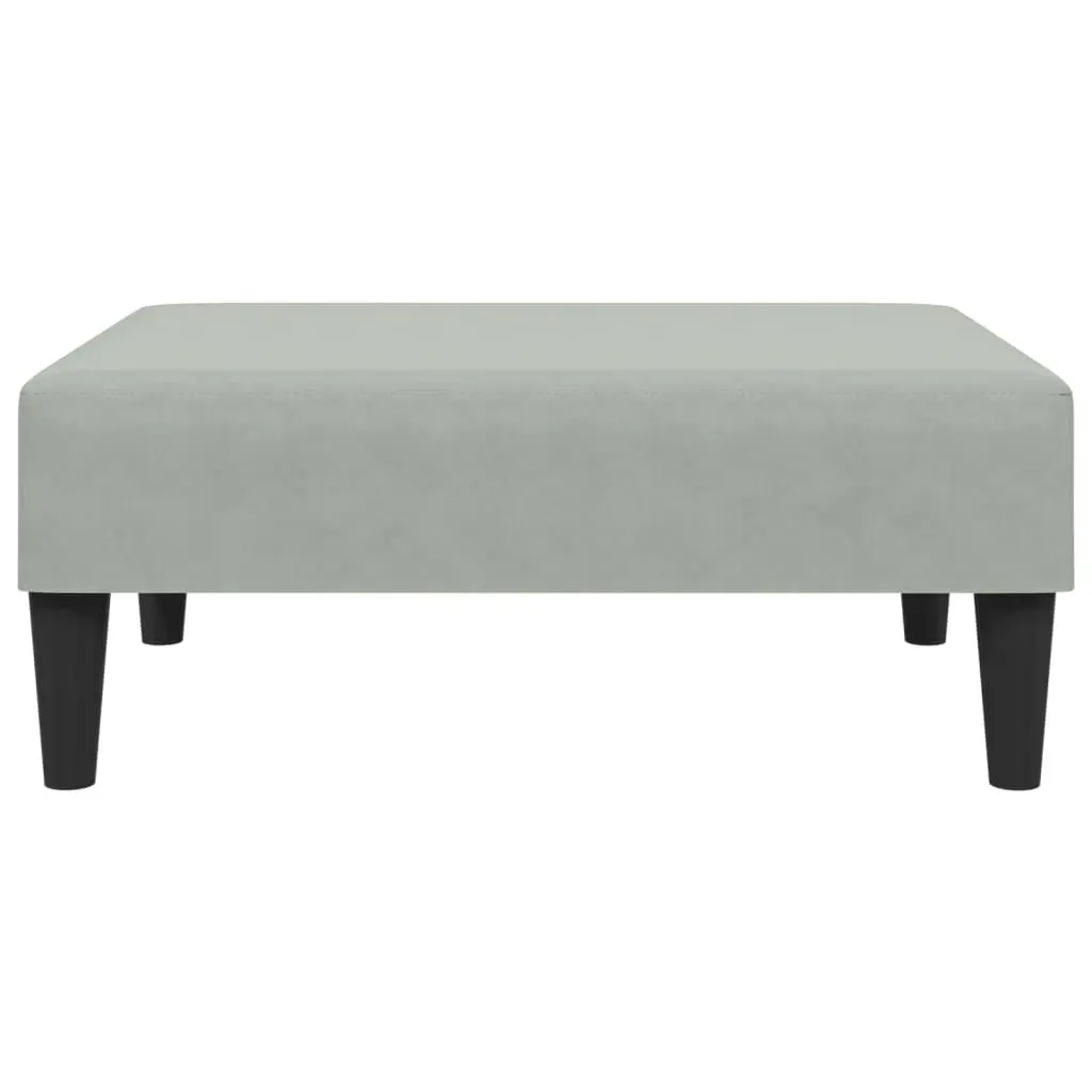 Footstool Light Grey 77x55x31 cm Velvet 379557