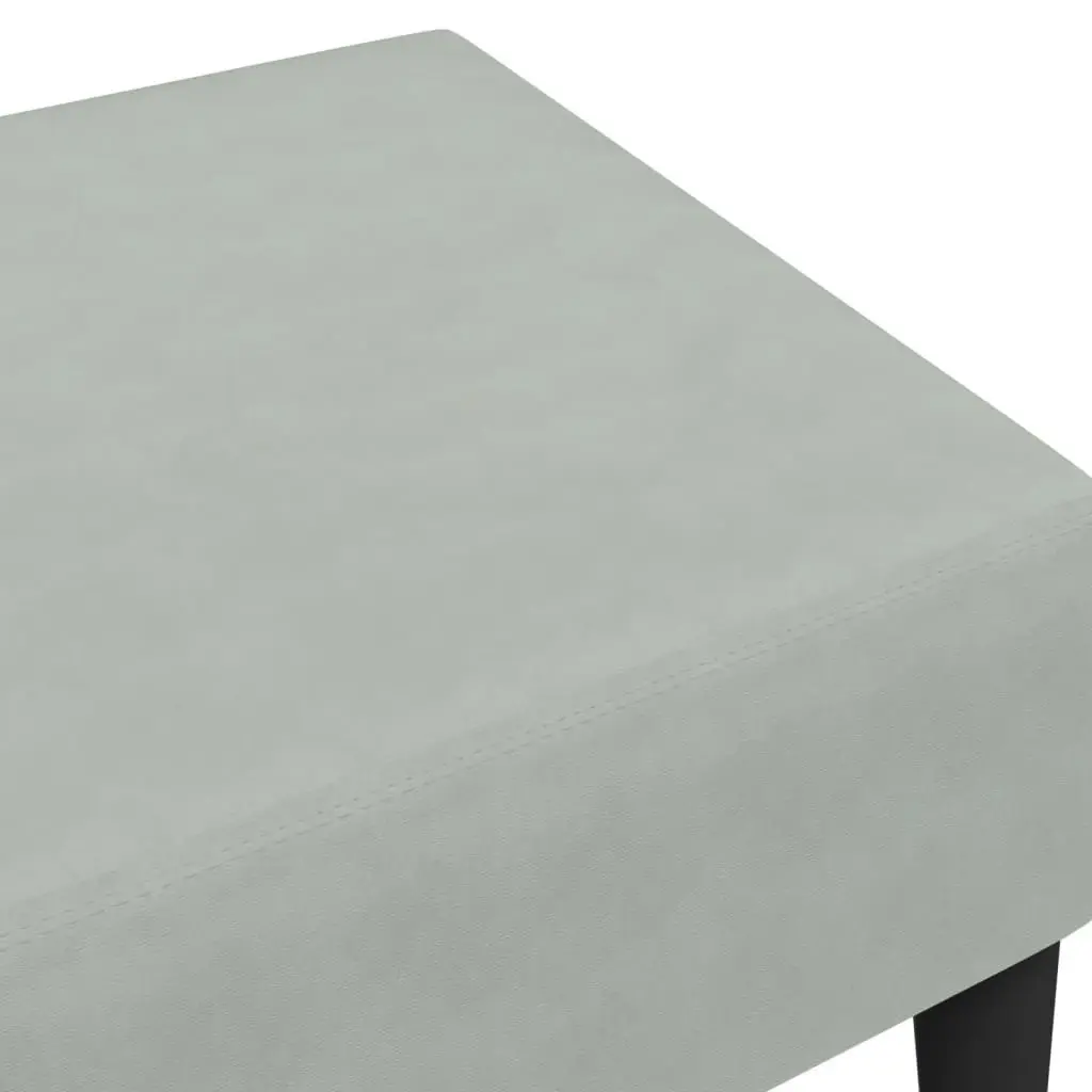 Footstool Light Grey 77x55x31 cm Velvet 379557