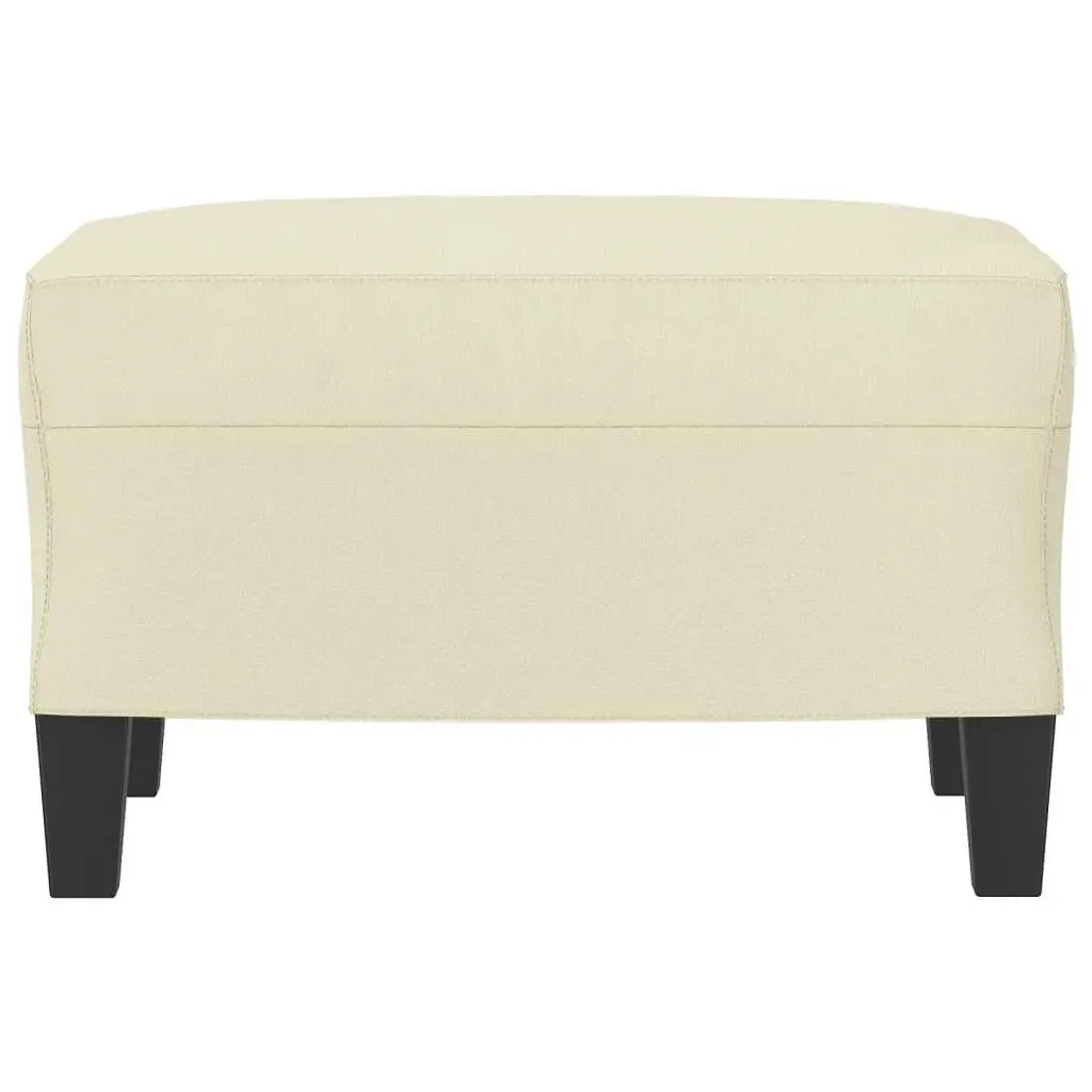 Footstool Cream 60x50x41 cm Faux Leather 349336