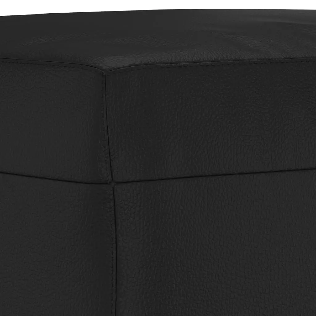 Footstool Black 70x55x41 cm Faux Leather 349311