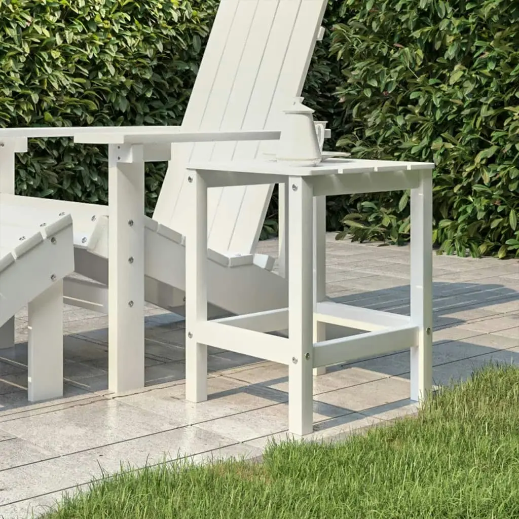 Garden Adirondack Table White 38x38x46 cm HDPE 318641