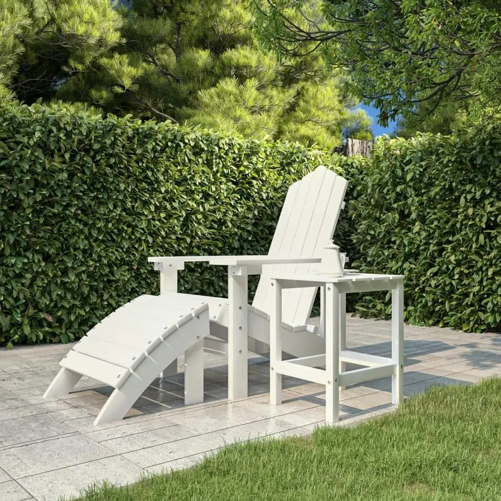 Garden Adirondack Table White 38x38x46 cm HDPE 318641