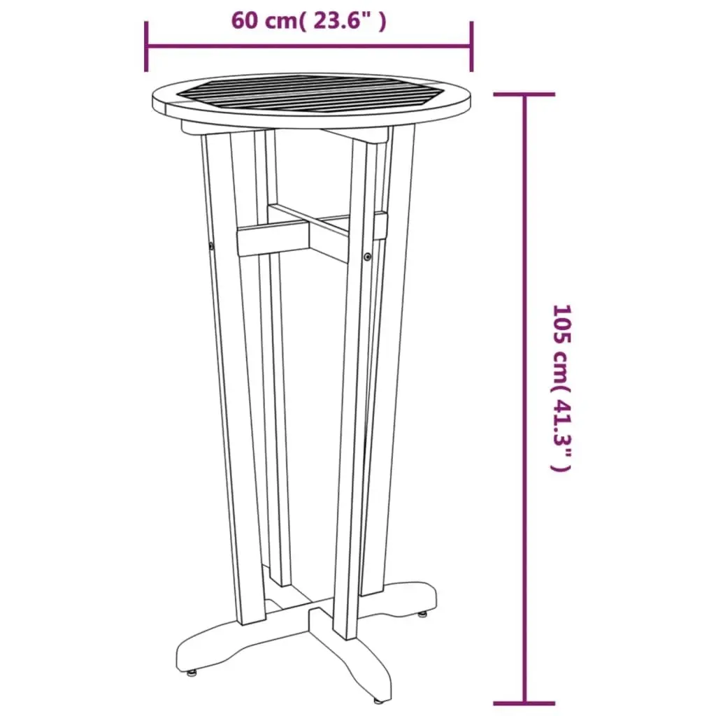 Garden Bar Table ?0x105 cm Solid Wood Acacia 319698