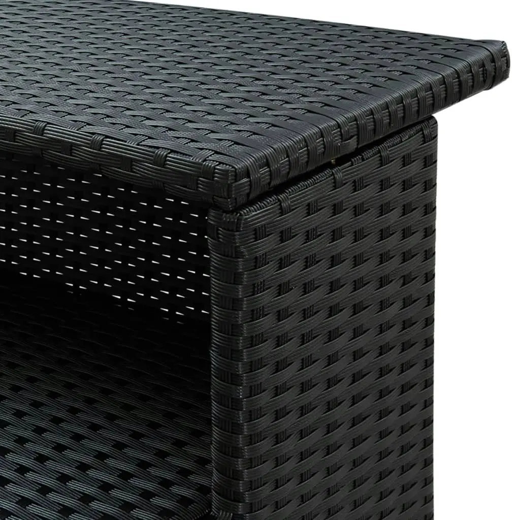 Garden Bar Table Black 120x55x110 cm Poly Rattan 313468