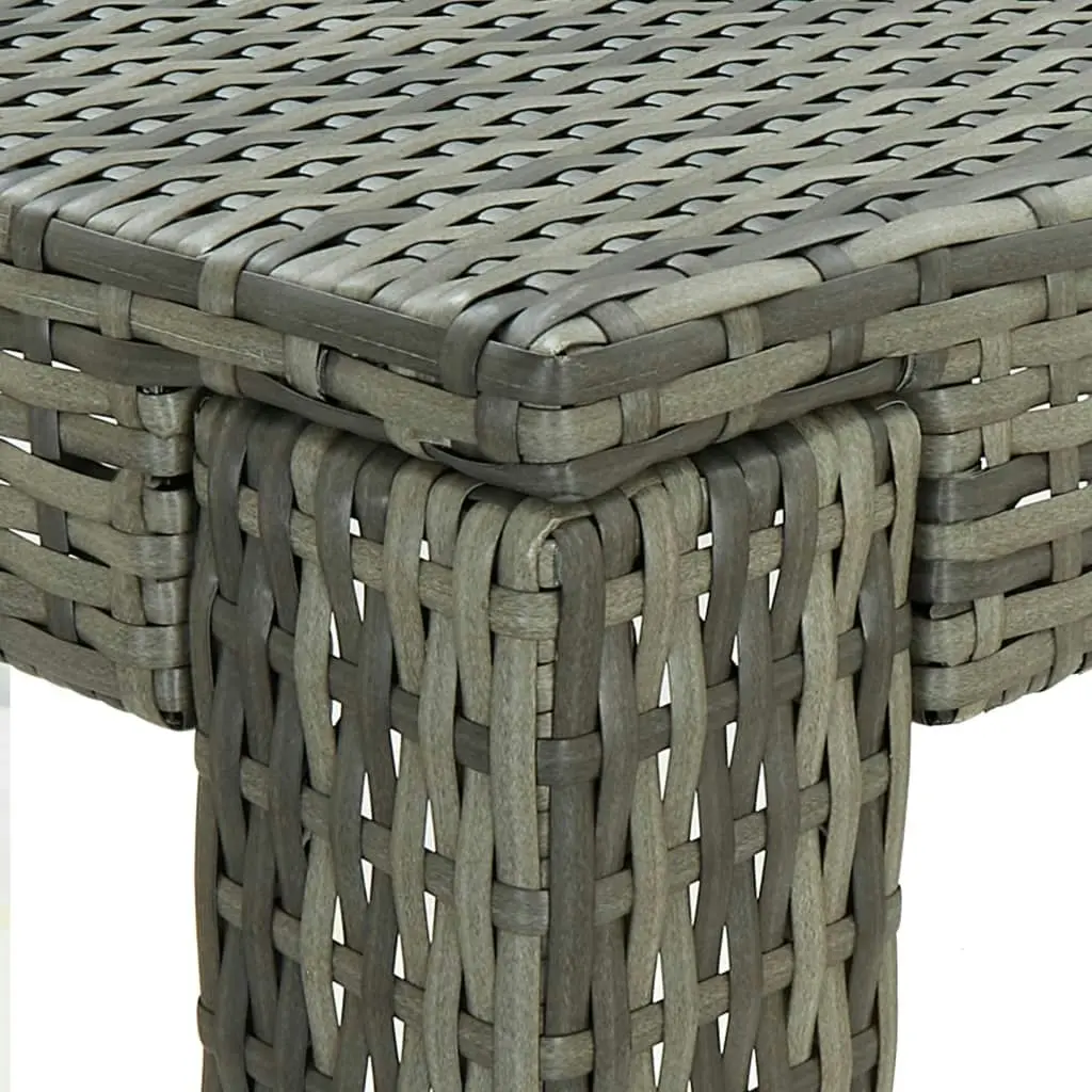 Garden Bar Table Grey 100x60.5x110.5 cm Poly Rattan 45875