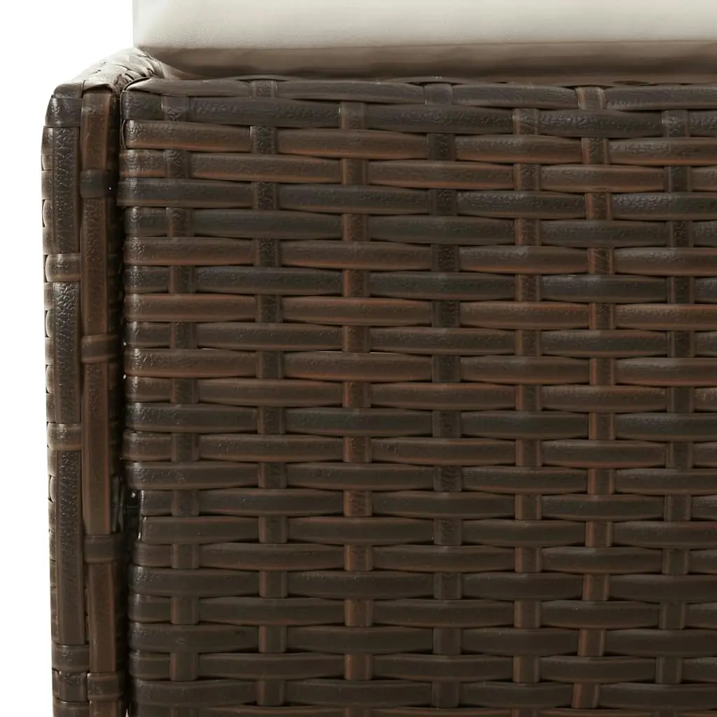 Garden Bed Brown 110x200 cm Poly Rattan 42666