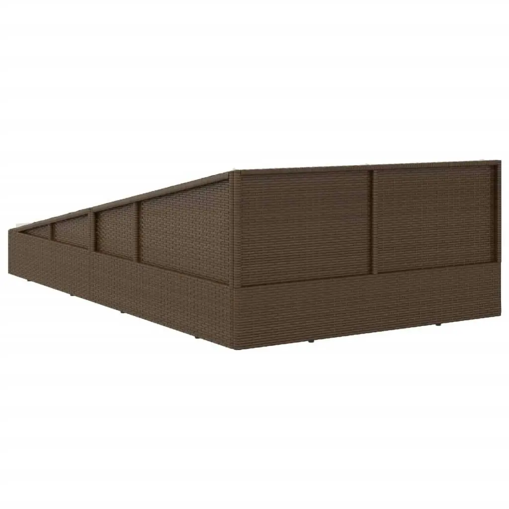 Garden Bed Brown 110x200 cm Poly Rattan 42666