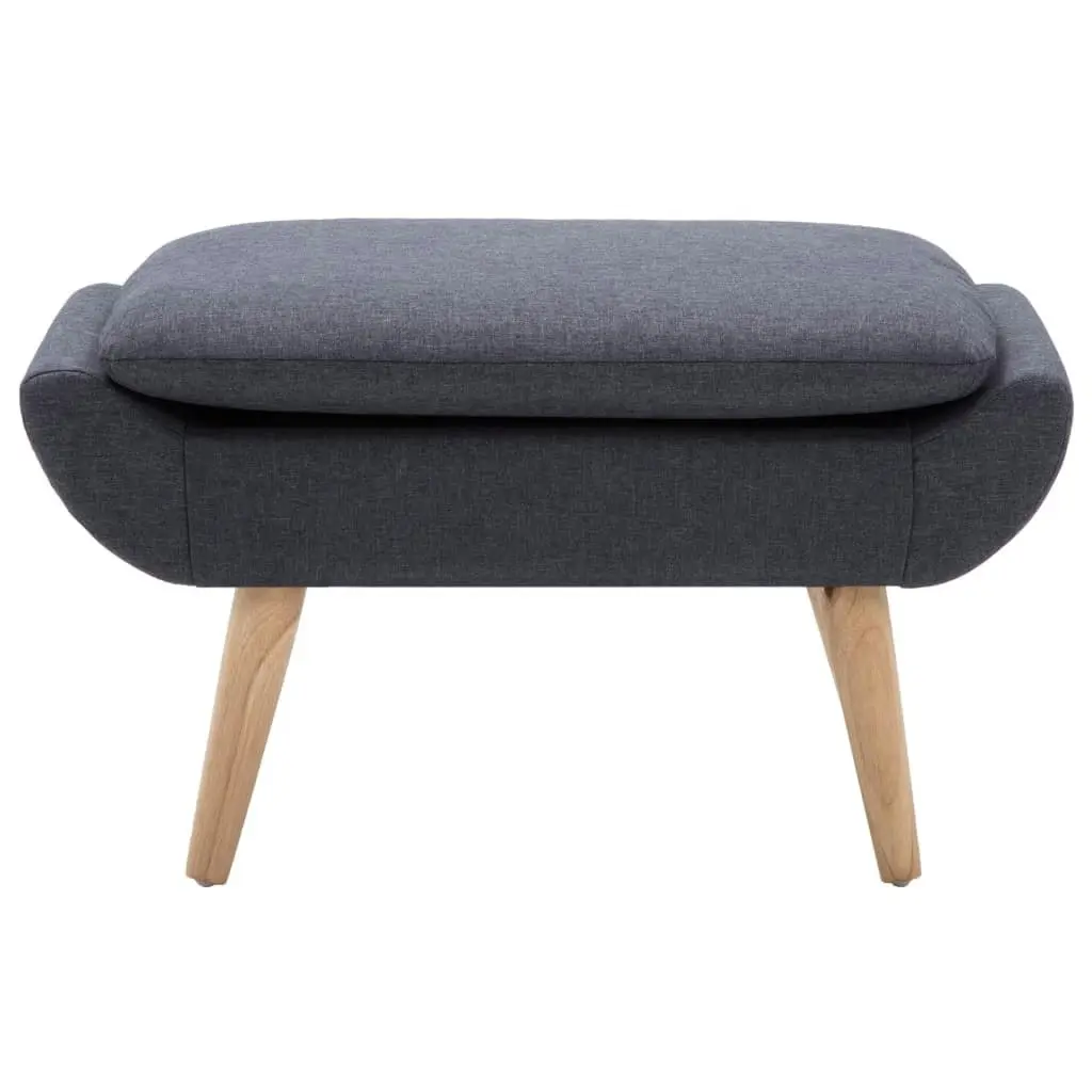 Footstool Fabric Upholstery 73x43x42 cm Dark Grey 246989