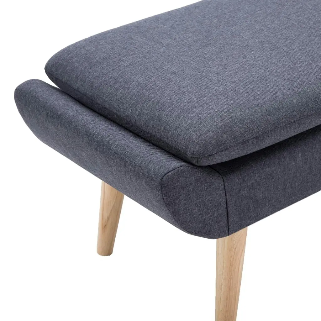 Footstool Fabric Upholstery 73x43x42 cm Dark Grey 246989