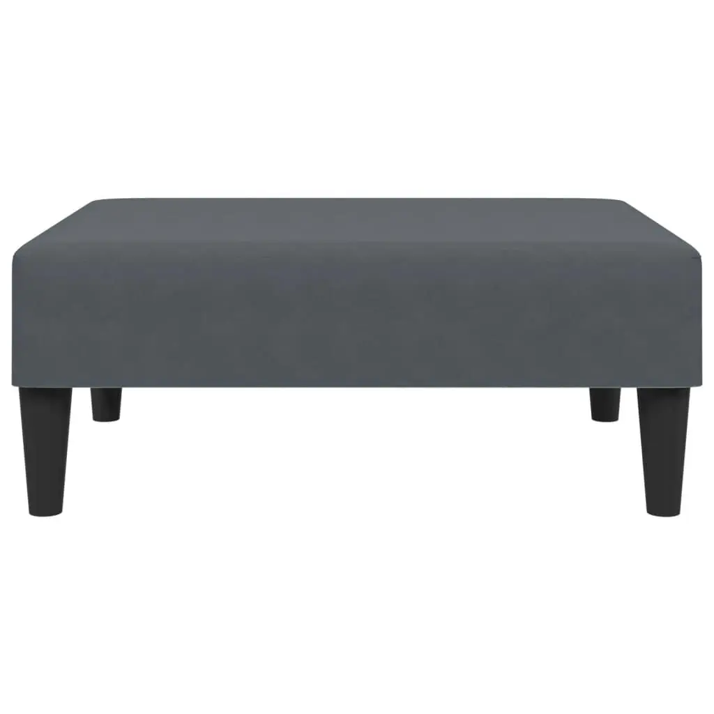 Footstool Dark Grey 77x55x31 cm Velvet 379558