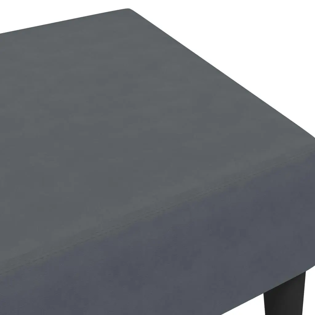 Footstool Dark Grey 77x55x31 cm Velvet 379558