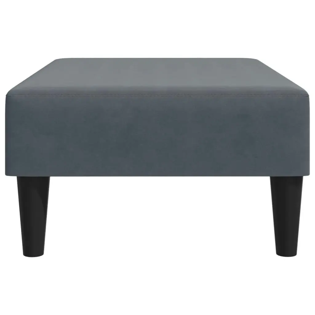 Footstool Dark Grey 77x55x31 cm Velvet 379558