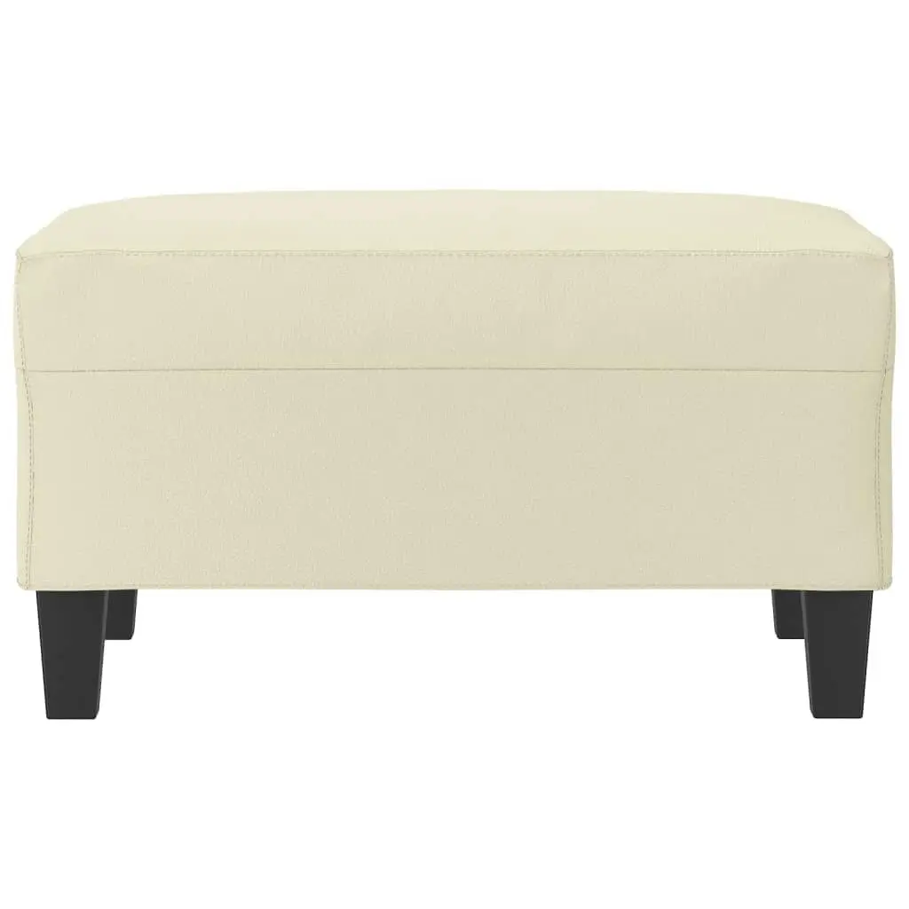 Footstool Cream 70x55x41 cm Faux Leather 349356