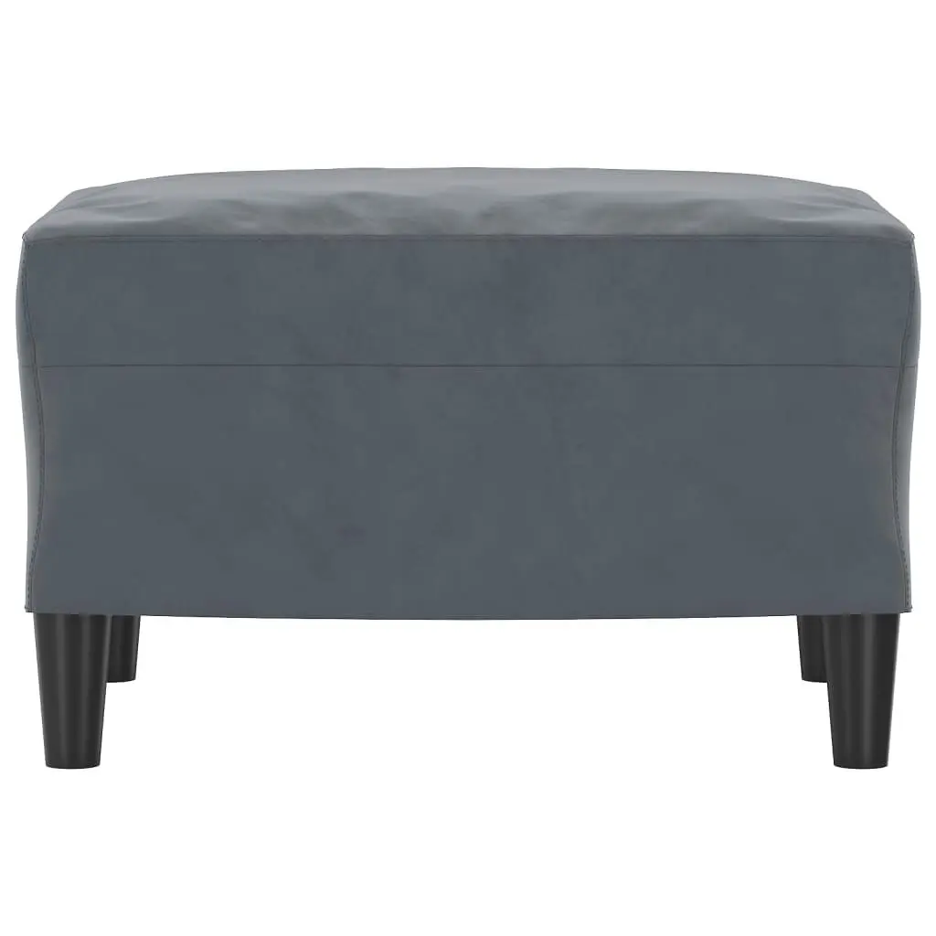 Footstool Dark Grey 60x50x41 cm Velvet 349294