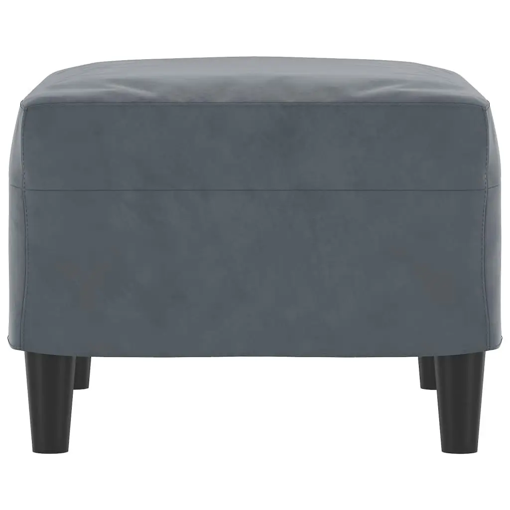 Footstool Dark Grey 60x50x41 cm Velvet 349294