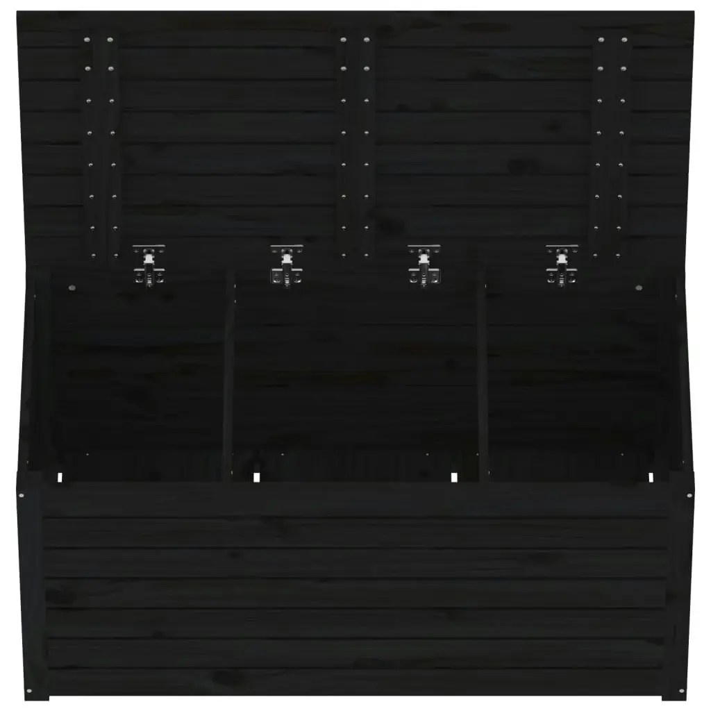 Garden Box Black 101x50.5x46.5 cm Solid Wood Pine 823952