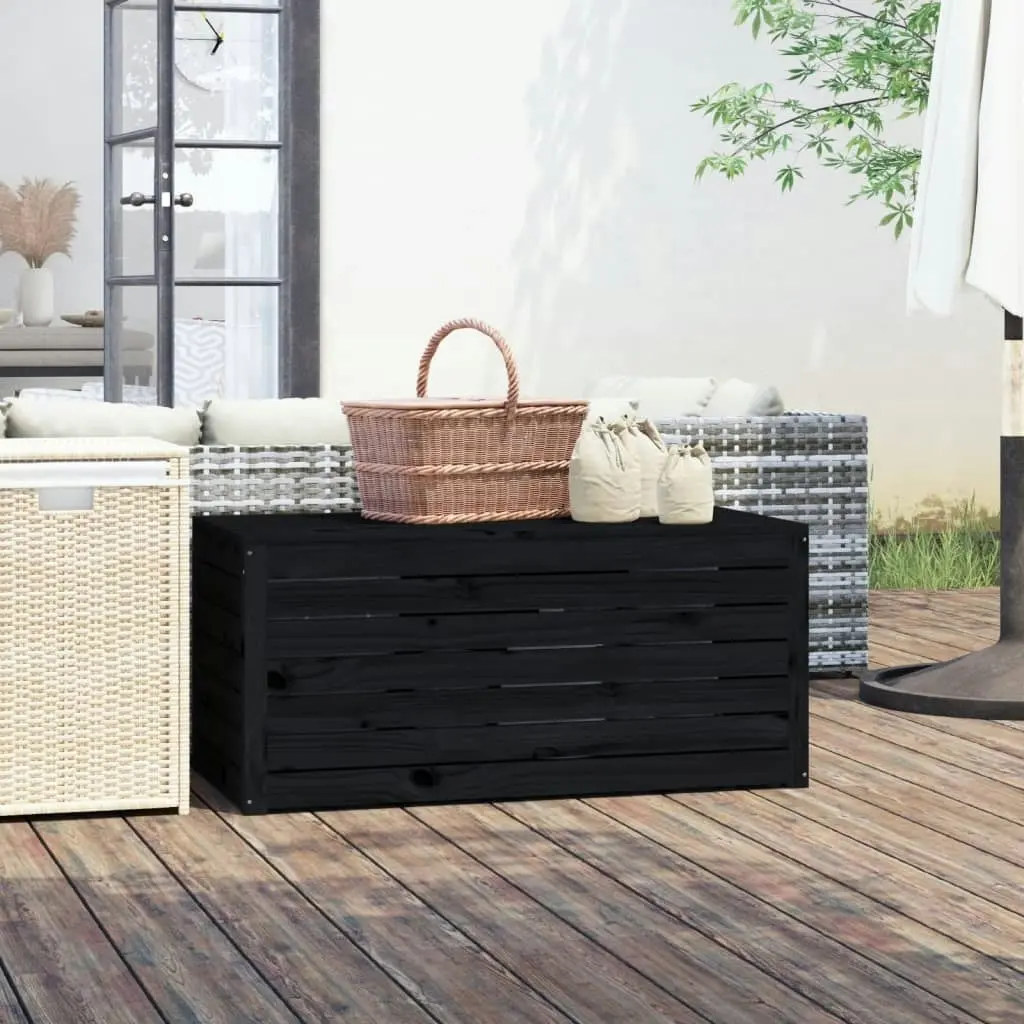 Garden Box Black 101x50.5x46.5 cm Solid Wood Pine 823952