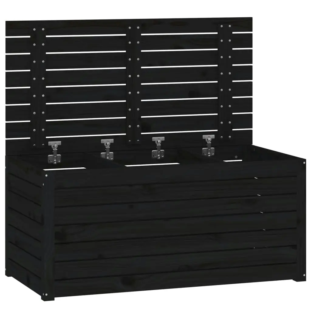 Garden Box Black 101x50.5x46.5 cm Solid Wood Pine 823952