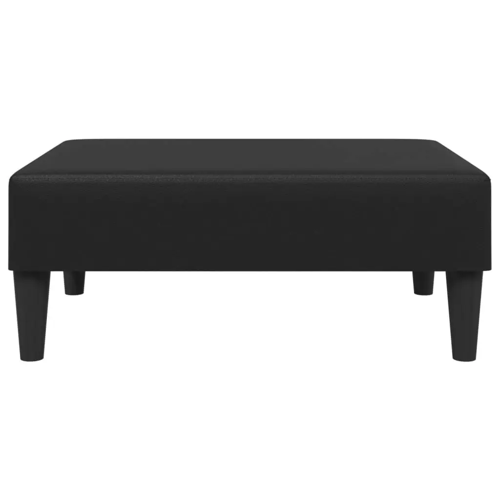 Footstool Black 77x55x31 cm Faux Leather 379562