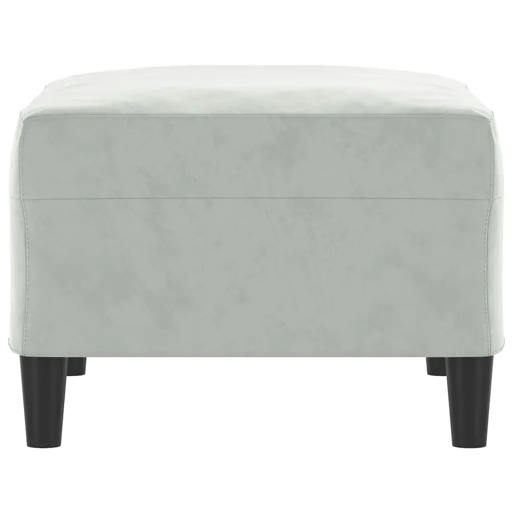 Footstool Light Grey 70x55x41 cm Velvet 349317