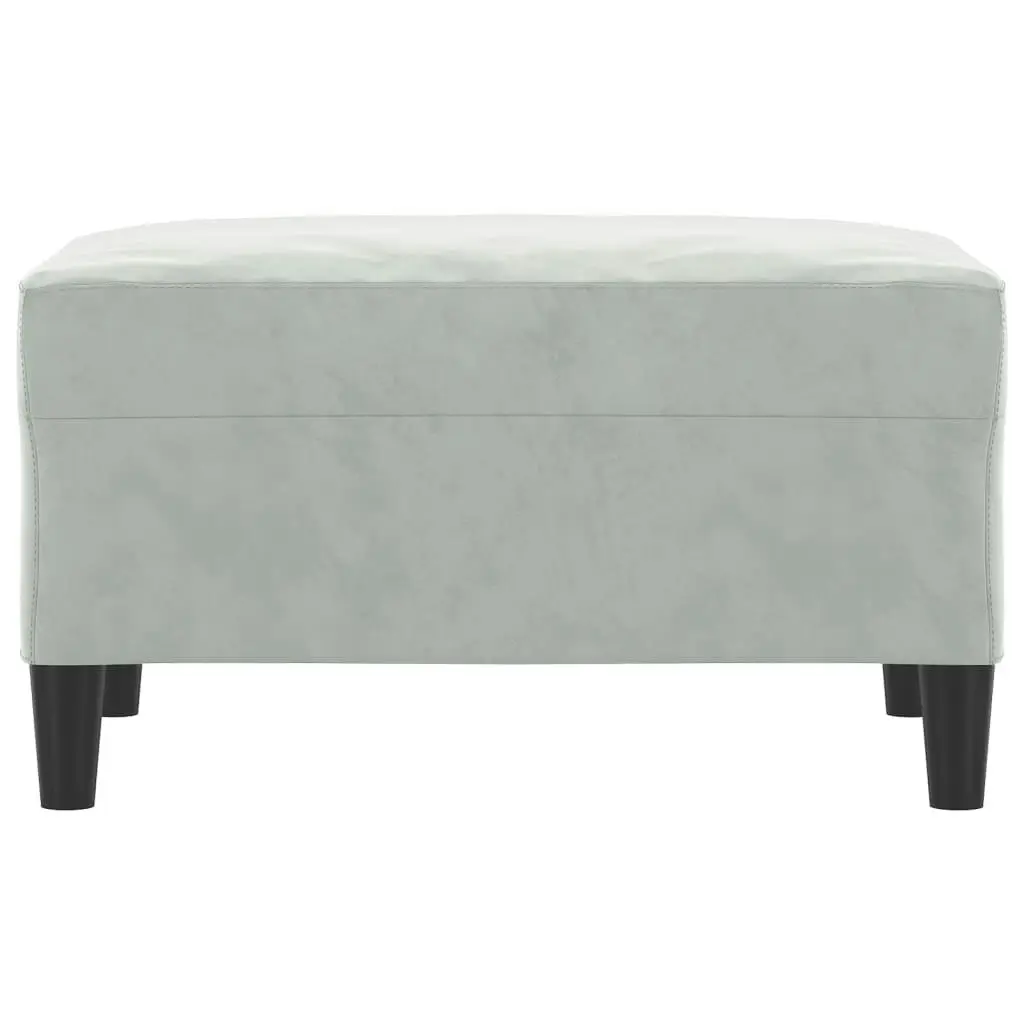 Footstool Light Grey 70x55x41 cm Velvet 349317