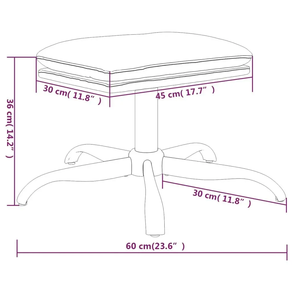 Footstool Light Grey 60x60x36 cm Velvet 341578