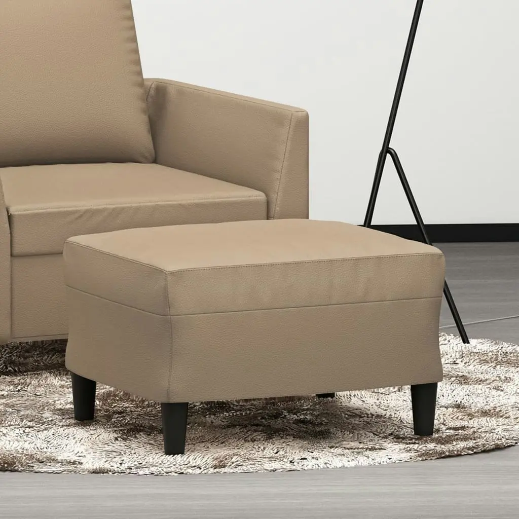 Footstool Cappuccino 60x50x41 cm Faux Leather 349292