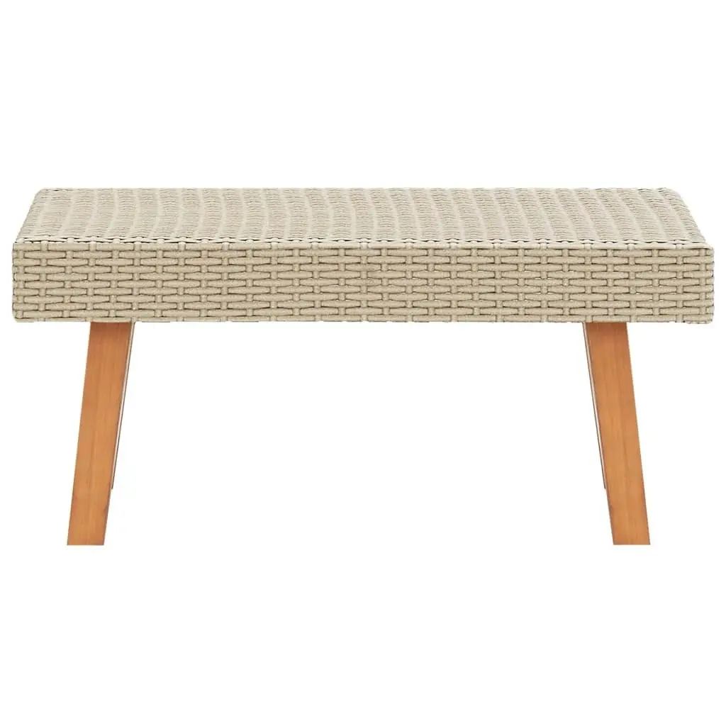 Garden Coffee Table Poly Rattan Beige 310221