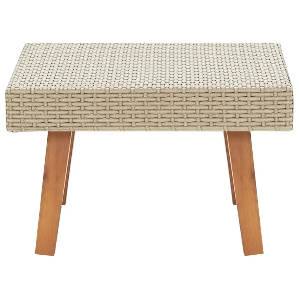 Garden Coffee Table Poly Rattan Beige 310221