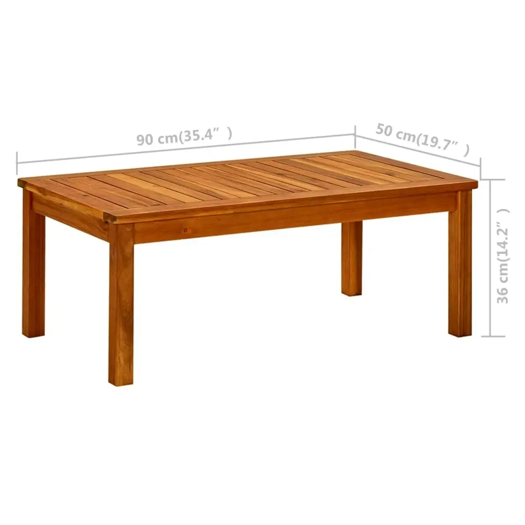 Garden Coffee Table 90x50x36 cm Solid Acacia Wood 316400