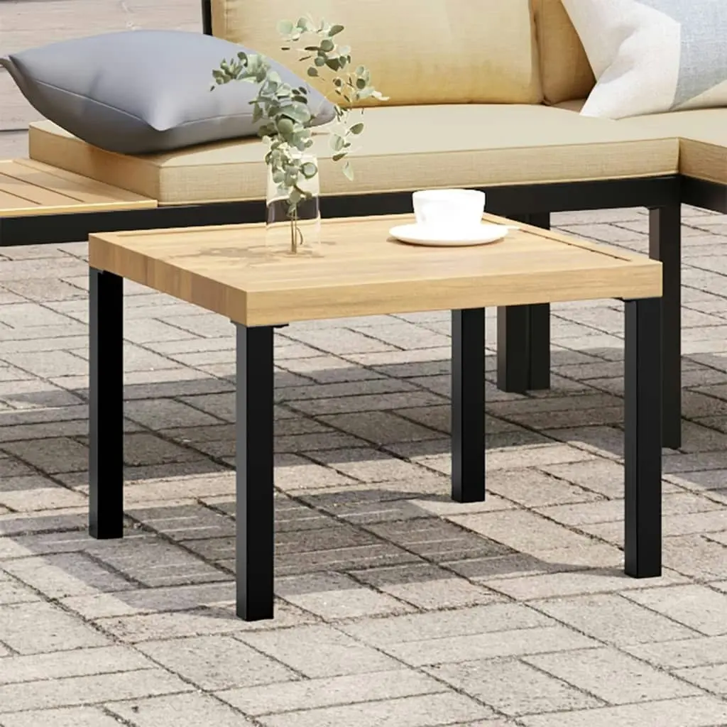 Garden Coffee Table Black 55x55x39.5 cm Powder-coated Steel 4008568