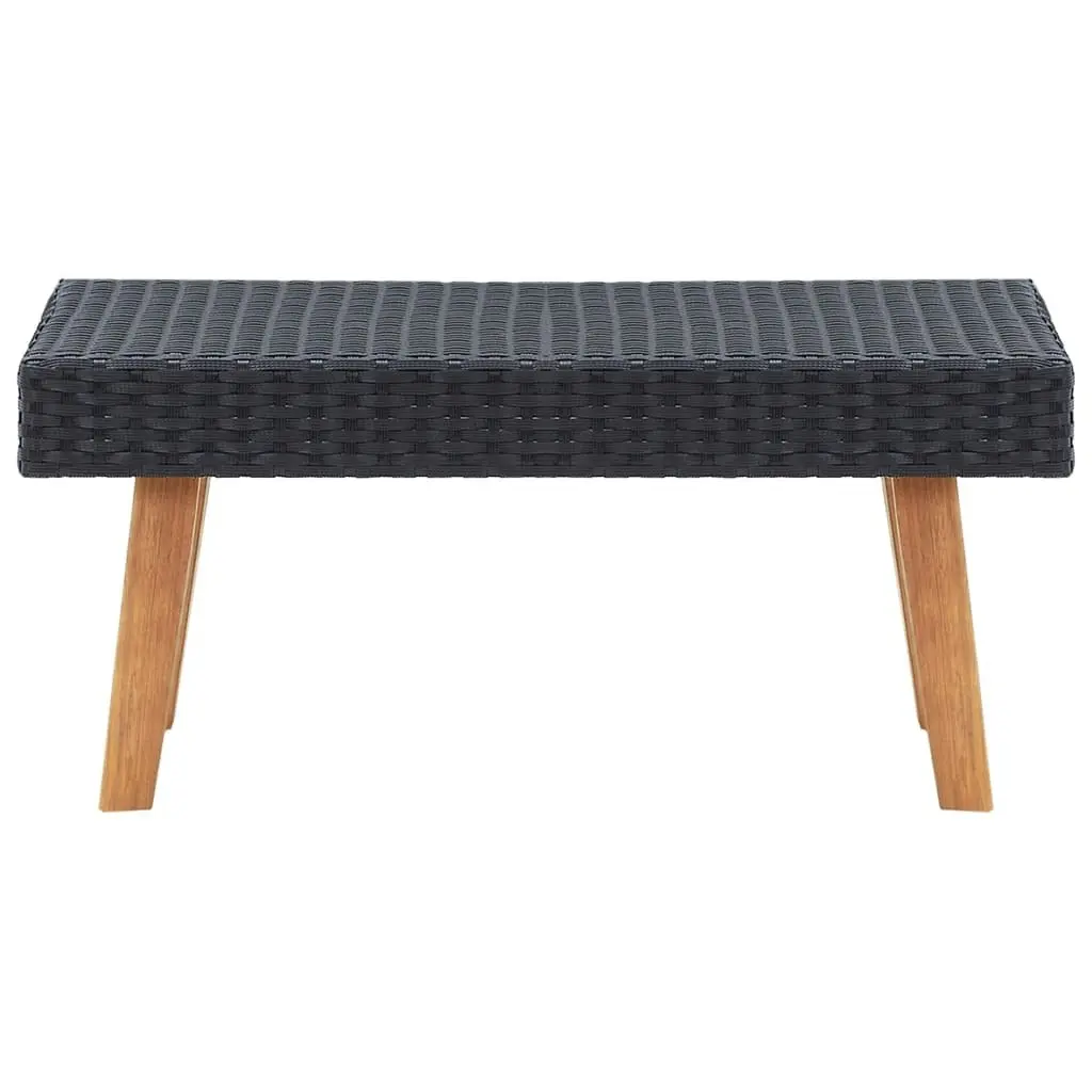 Garden Coffee Table Poly Rattan Black 310222