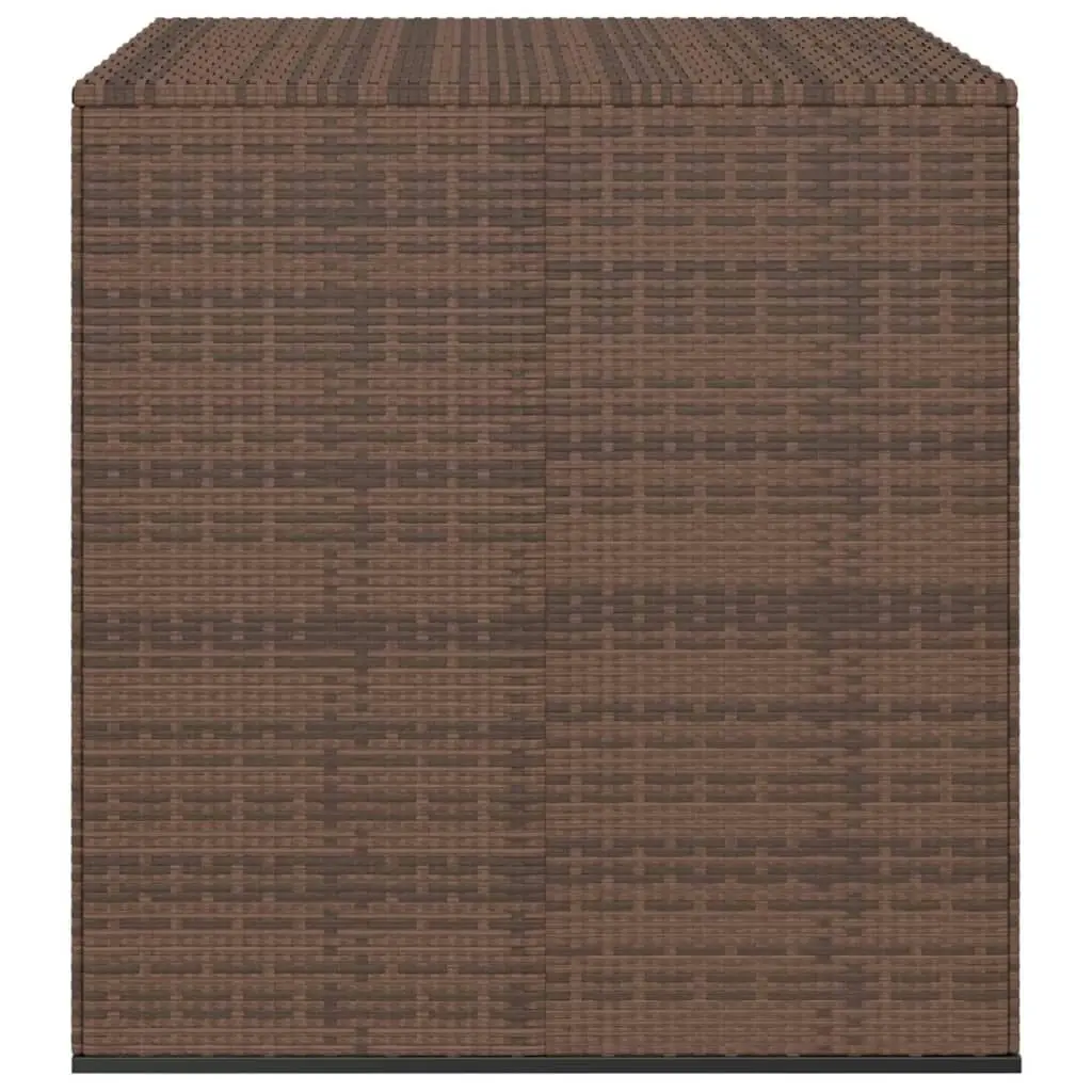 Garden Cushion Box PE Rattan 100x97.5x104 cm Brown 317227