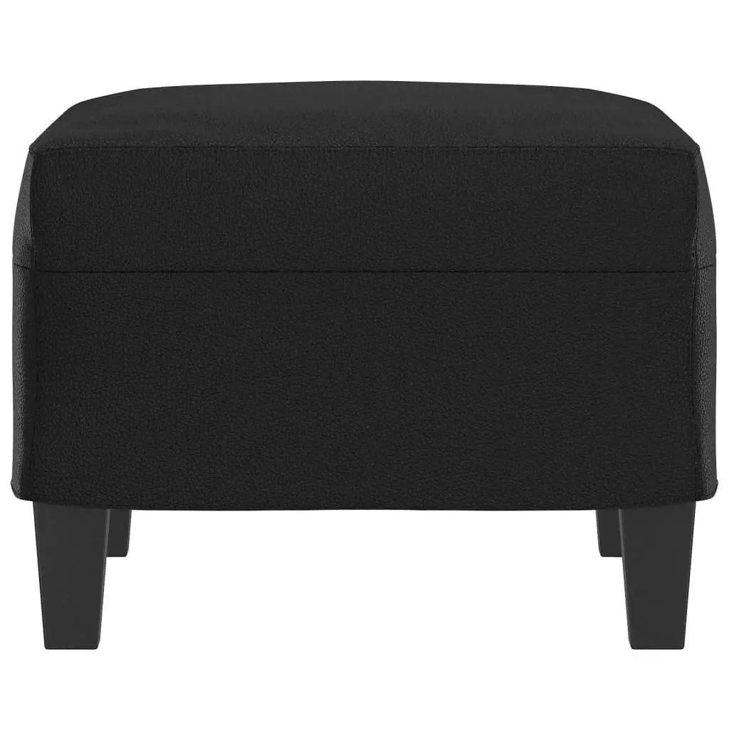 Footstool Black 60x50x41 cm Faux Leather 349335