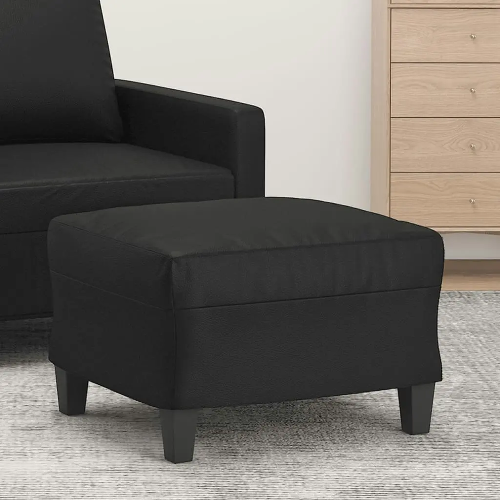 Footstool Black 60x50x41 cm Faux Leather 349335