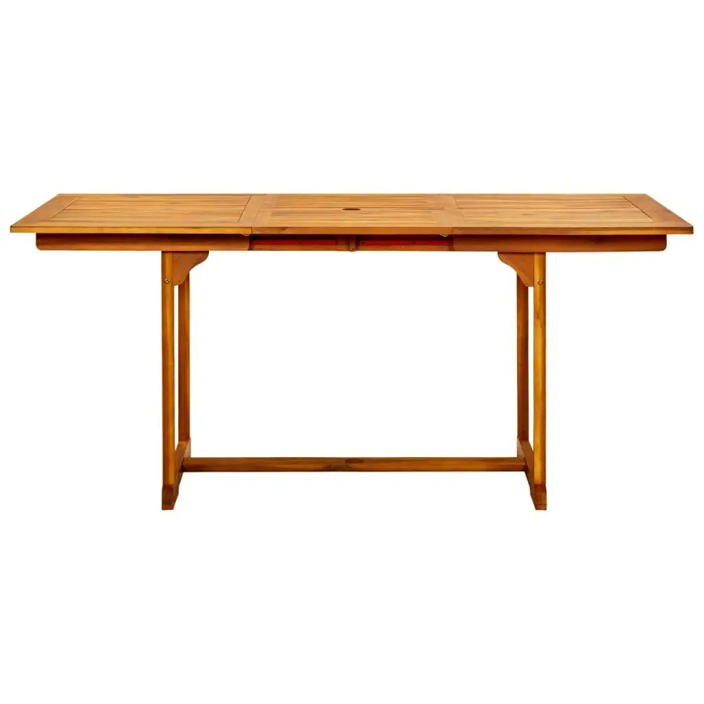 Garden Dining Table (120-170)x80x75 cm Solid Acacia Wood 316568