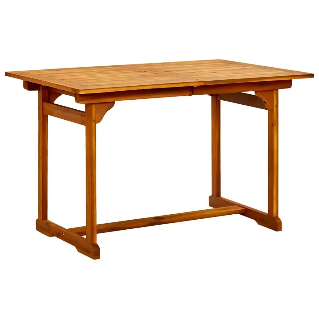 Garden Dining Table (120-170)x80x75 cm Solid Acacia Wood 316568