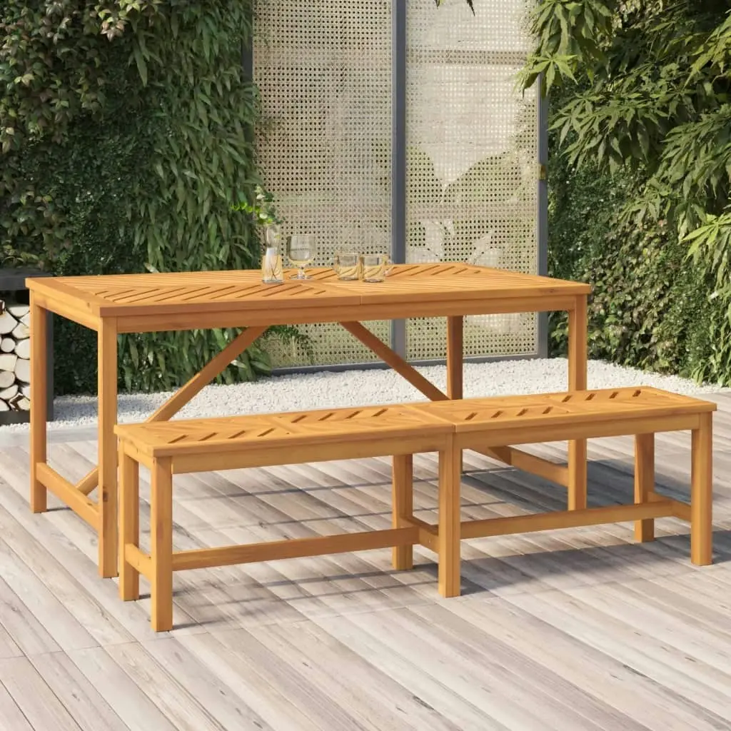 Garden Dining Table 150x90x74 cm Solid Wood Acacia 362241