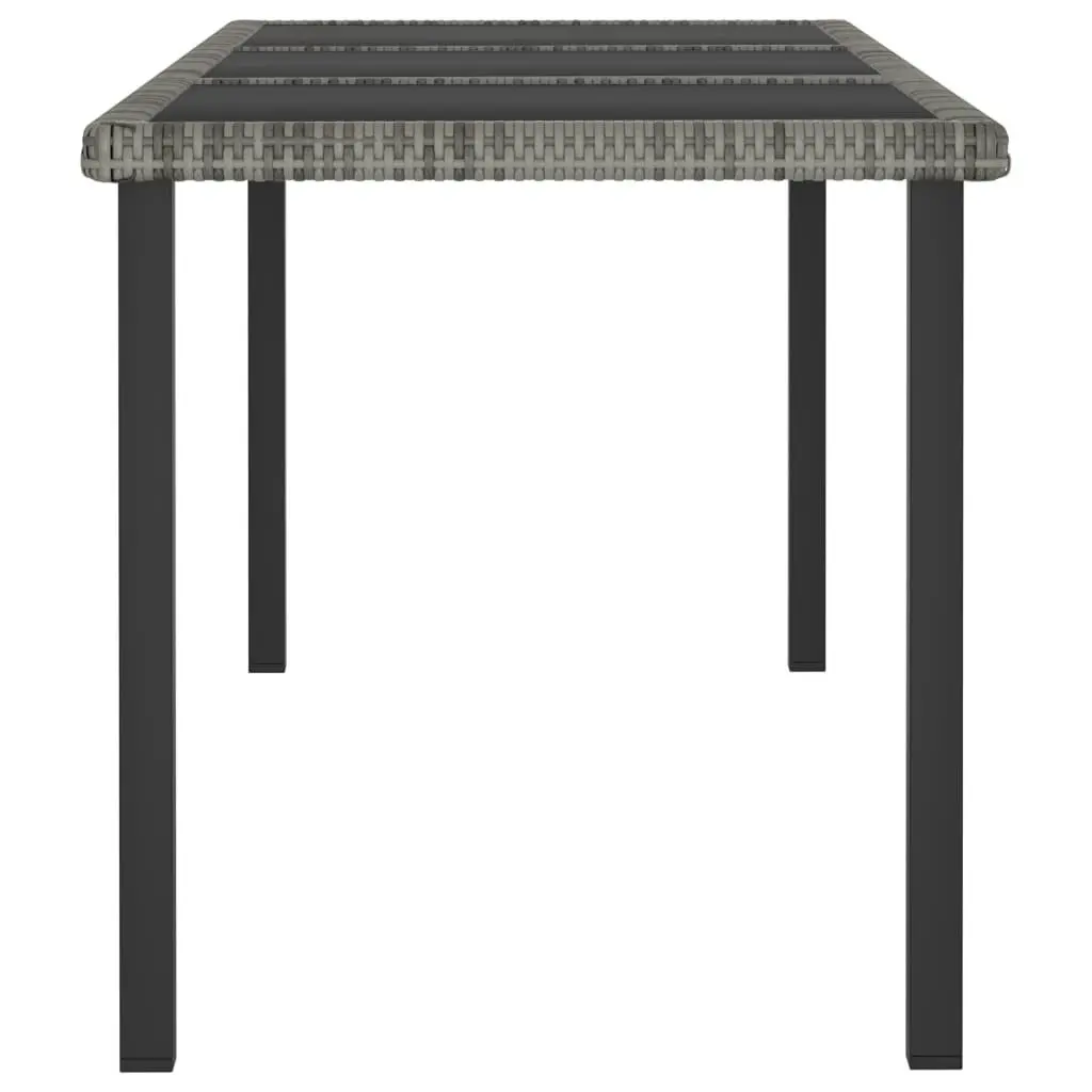 Garden Dining Table Grey 180x70x73 cm Poly Rattan 315119