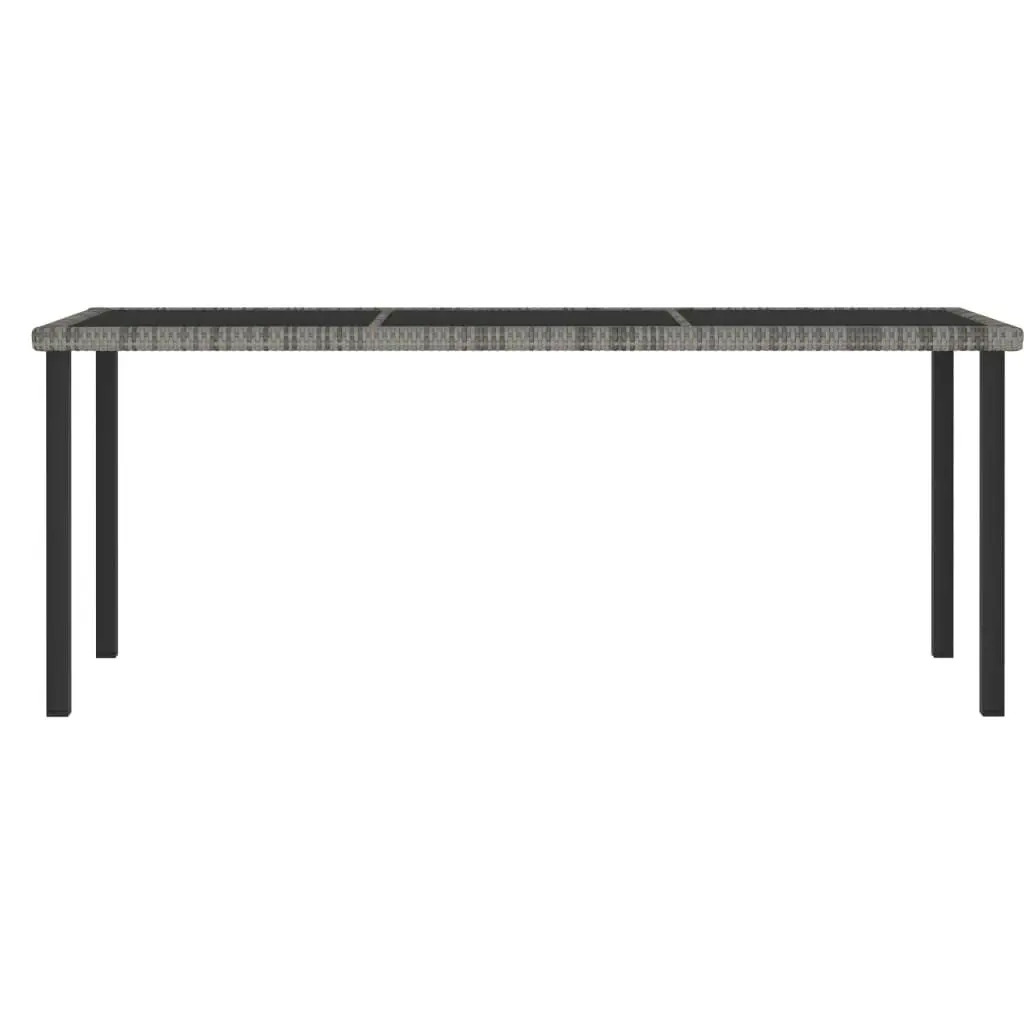 Garden Dining Table Grey 180x70x73 cm Poly Rattan 315119