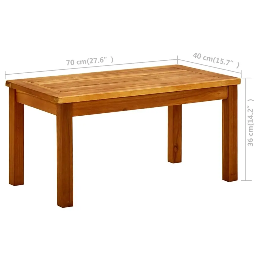 Garden Coffee Table 70x40x36 cm Solid Acacia Wood 316399