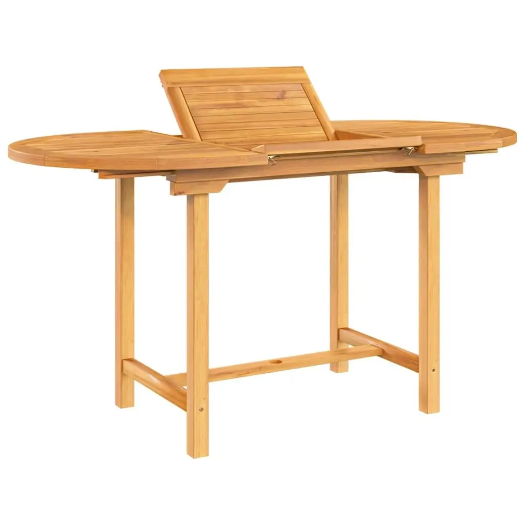 Extending Garden Table 110-160x80x75 cm Solid Wood Teak 363486