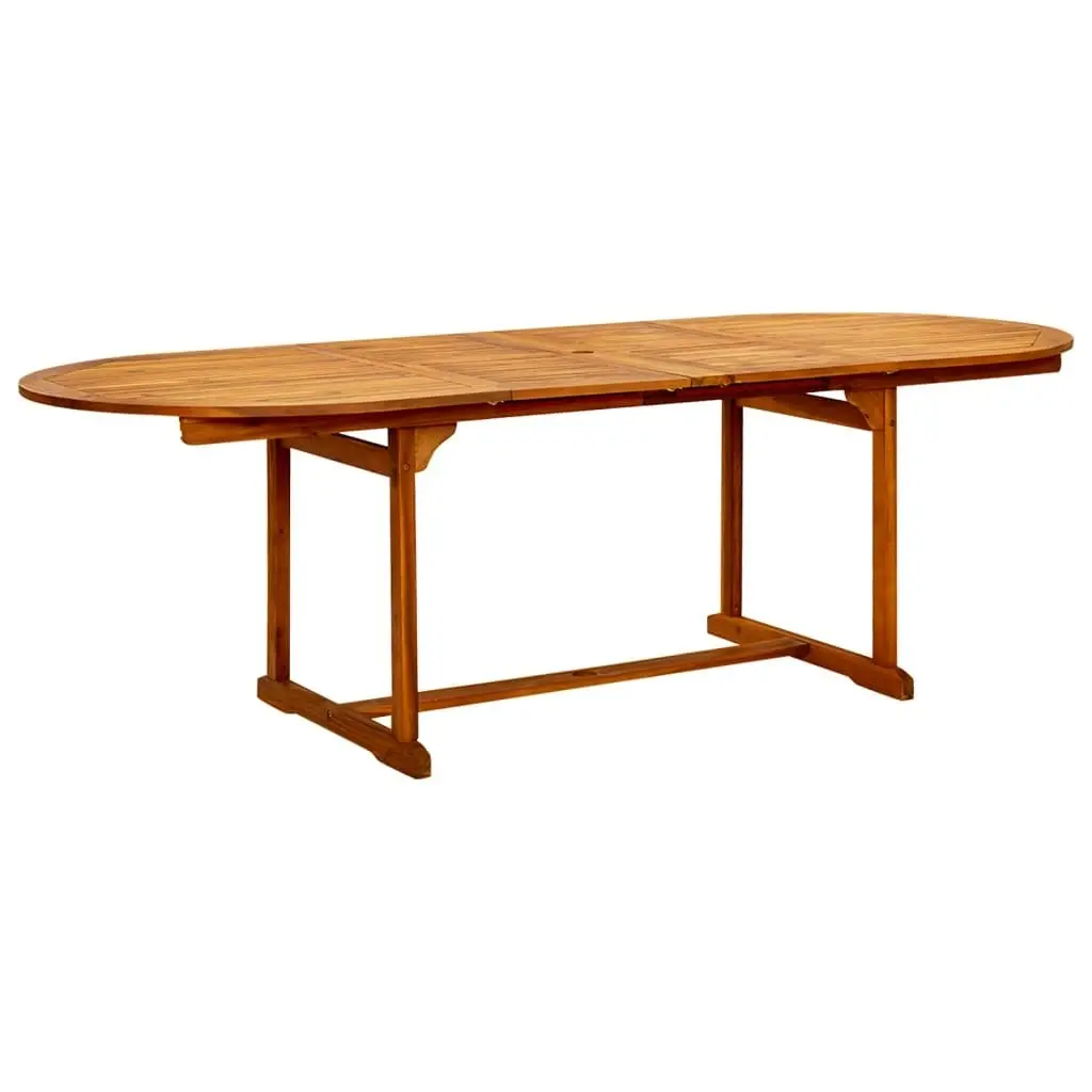 Garden Dining Table (160-240)x100x75 cm Solid Acacia Wood 316565