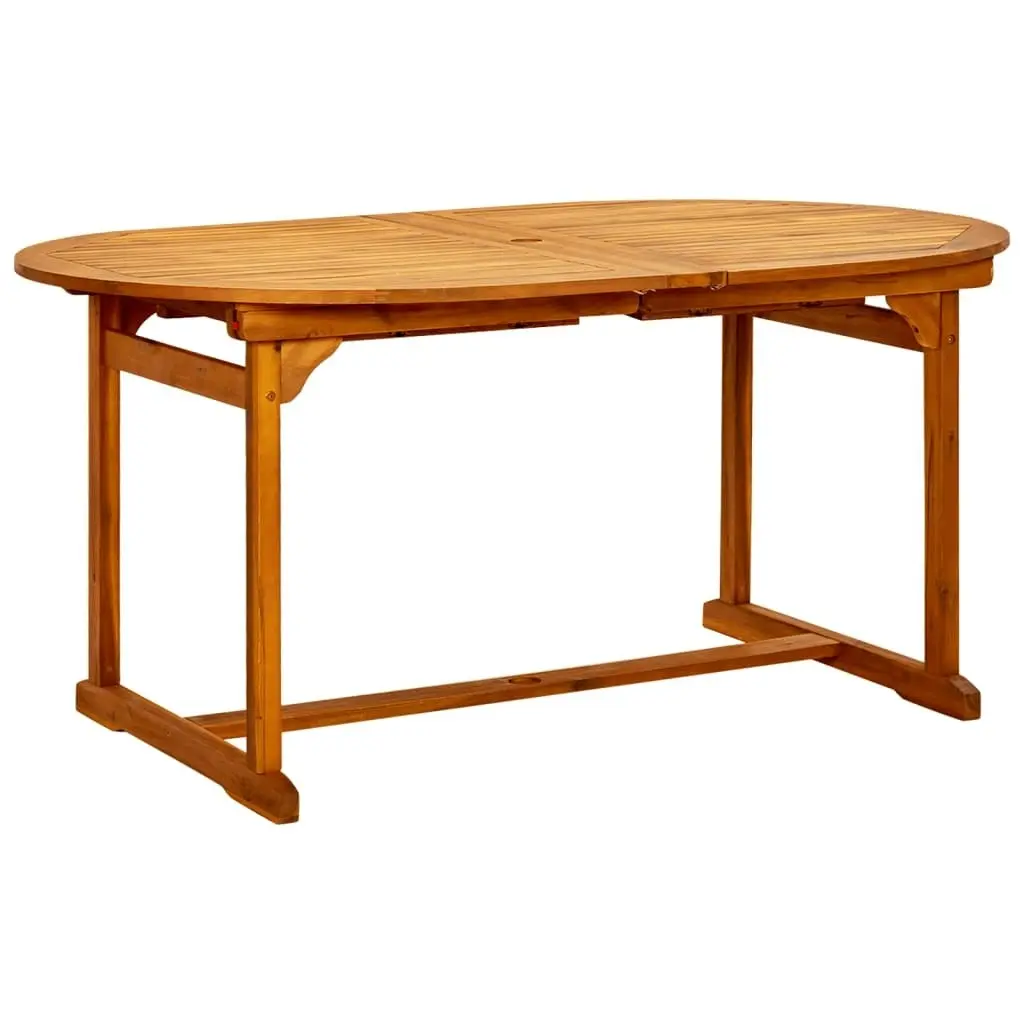 Garden Dining Table (160-240)x100x75 cm Solid Acacia Wood 316565