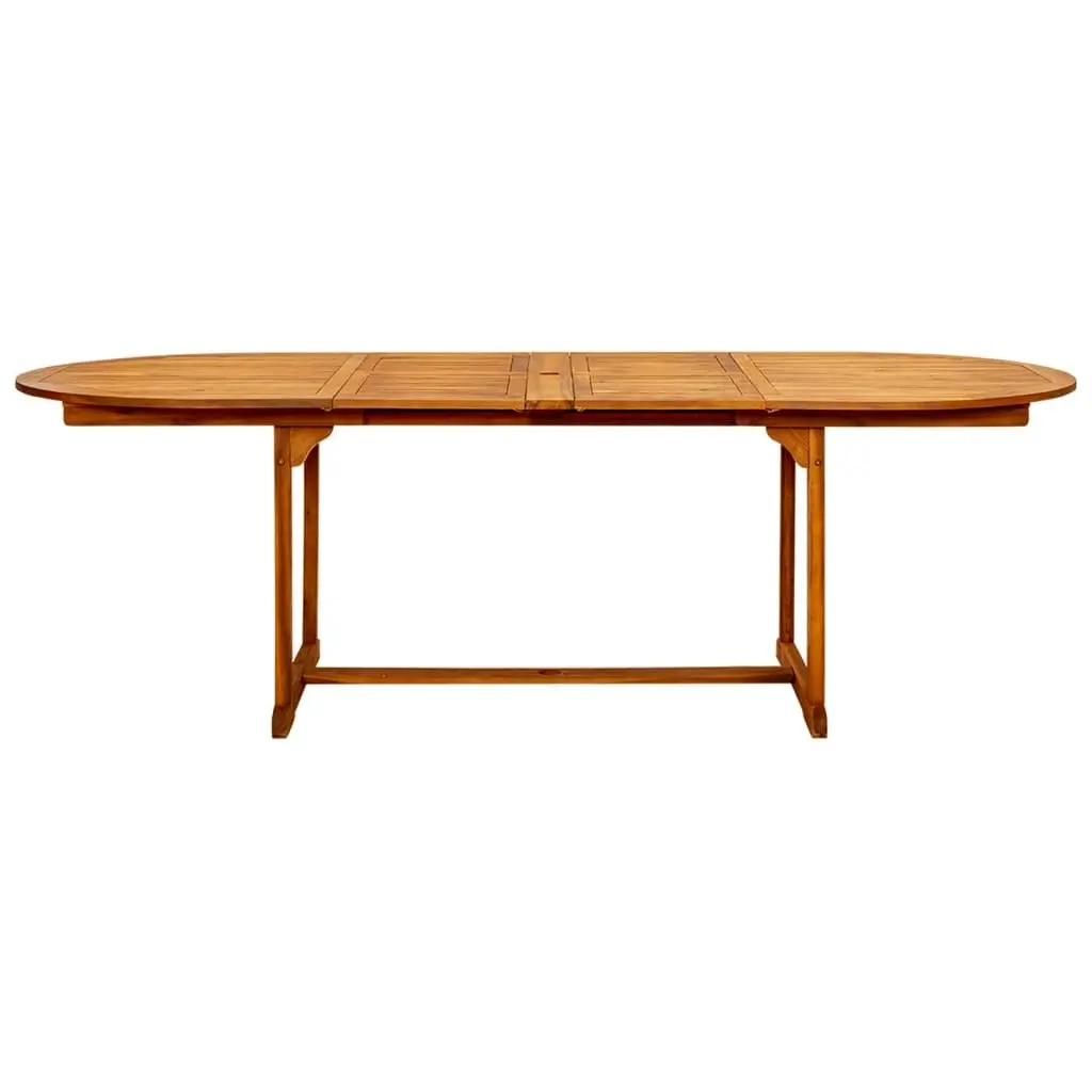 Garden Dining Table (160-240)x100x75 cm Solid Acacia Wood 316565