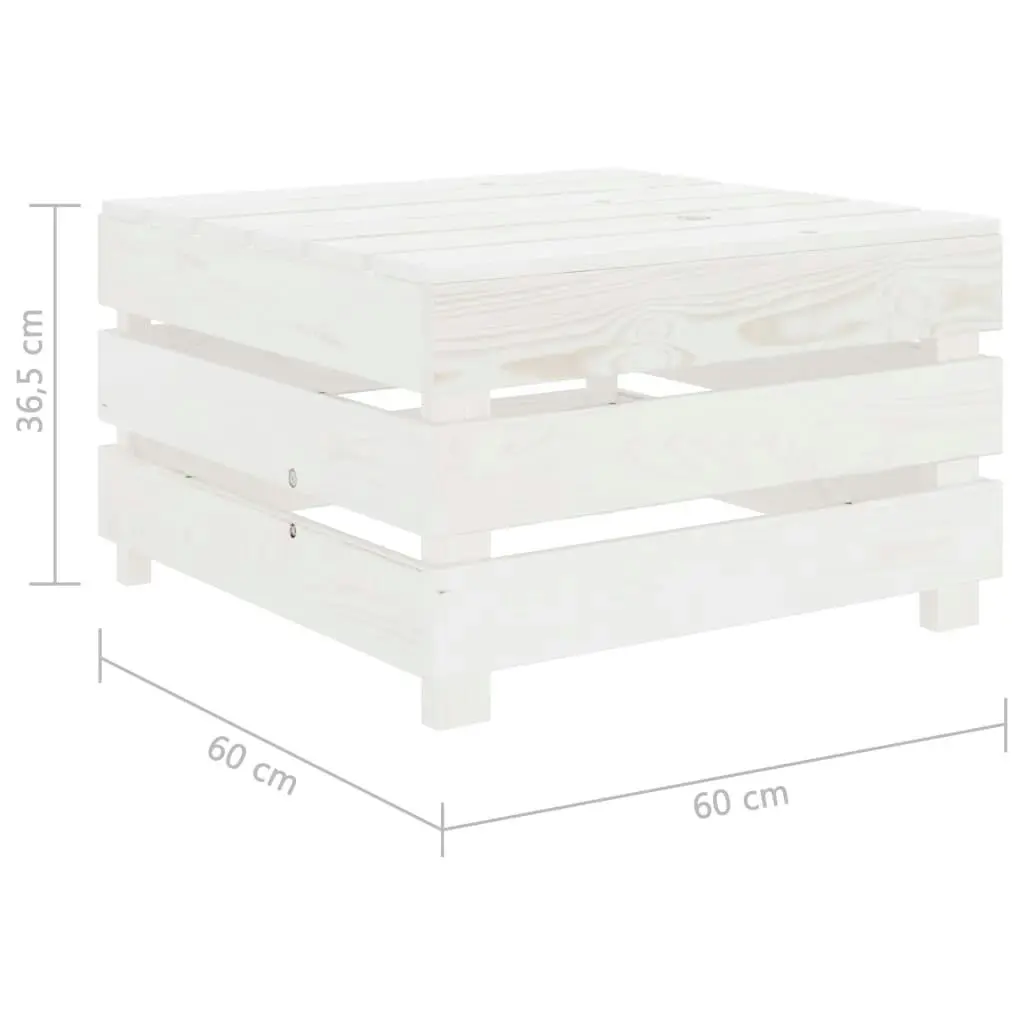 Garden Pallet Table White Wood 313581