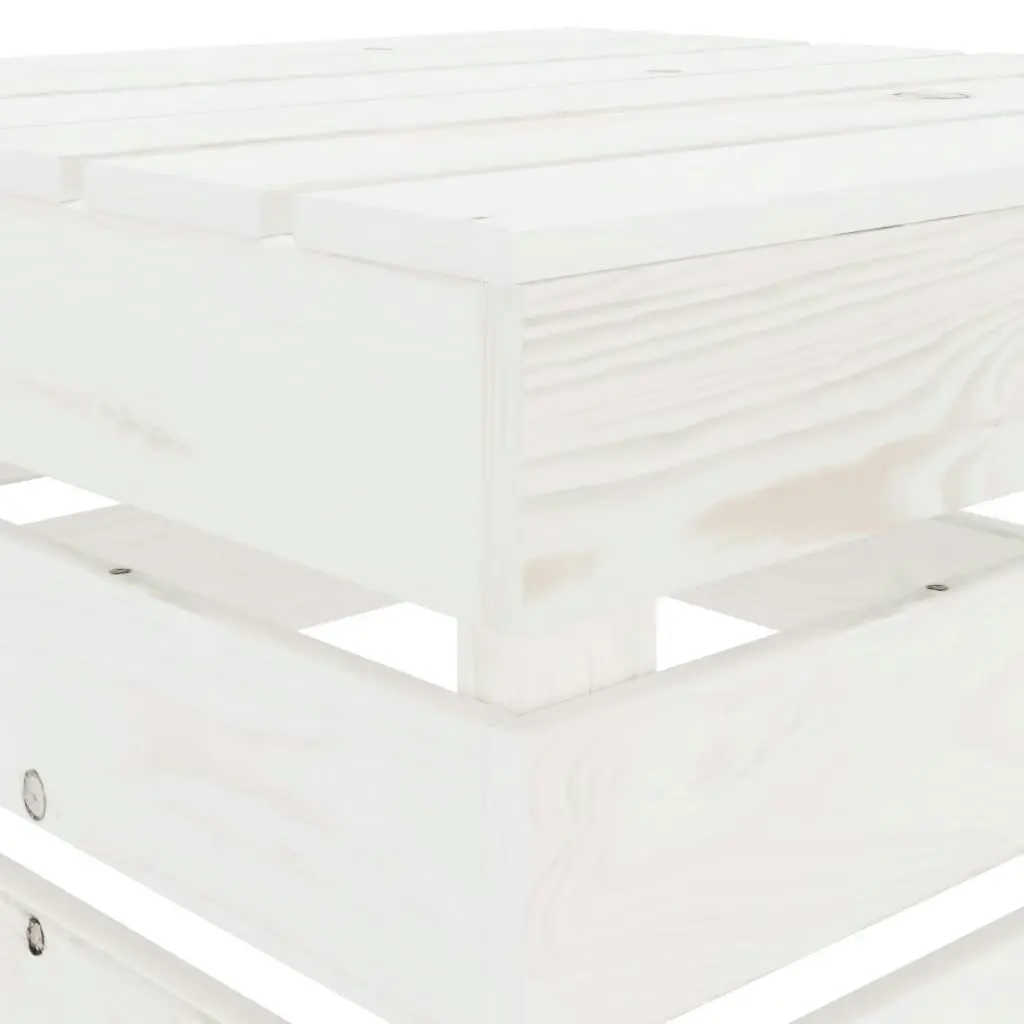 Garden Pallet Table White Wood 313581